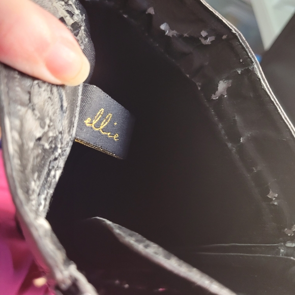 Ellie brown 4" Heels womens Steampunk knee boots Size 8 Grunge Goth Zip And Tie - Picture 15 of 15